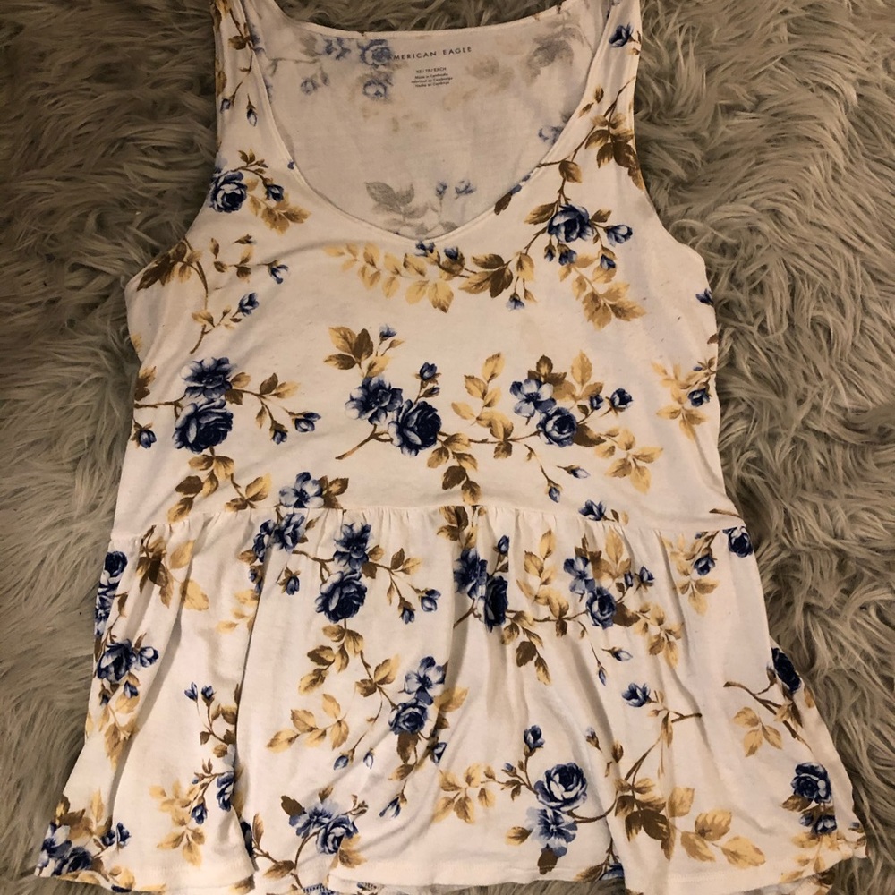 Floral American Eagle Tank